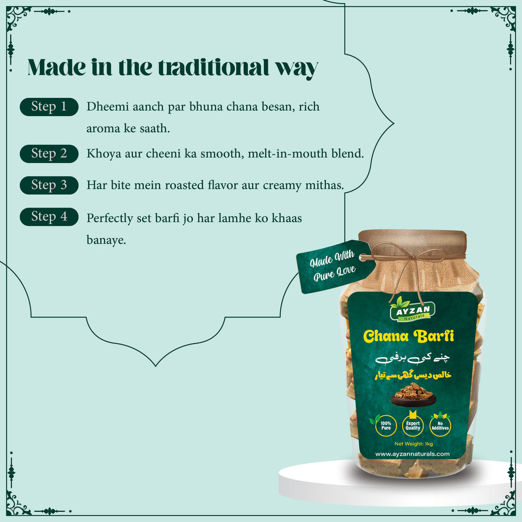 Chana Barfi – Classic Chana Barfi in Desi Ghee | 100% Natural