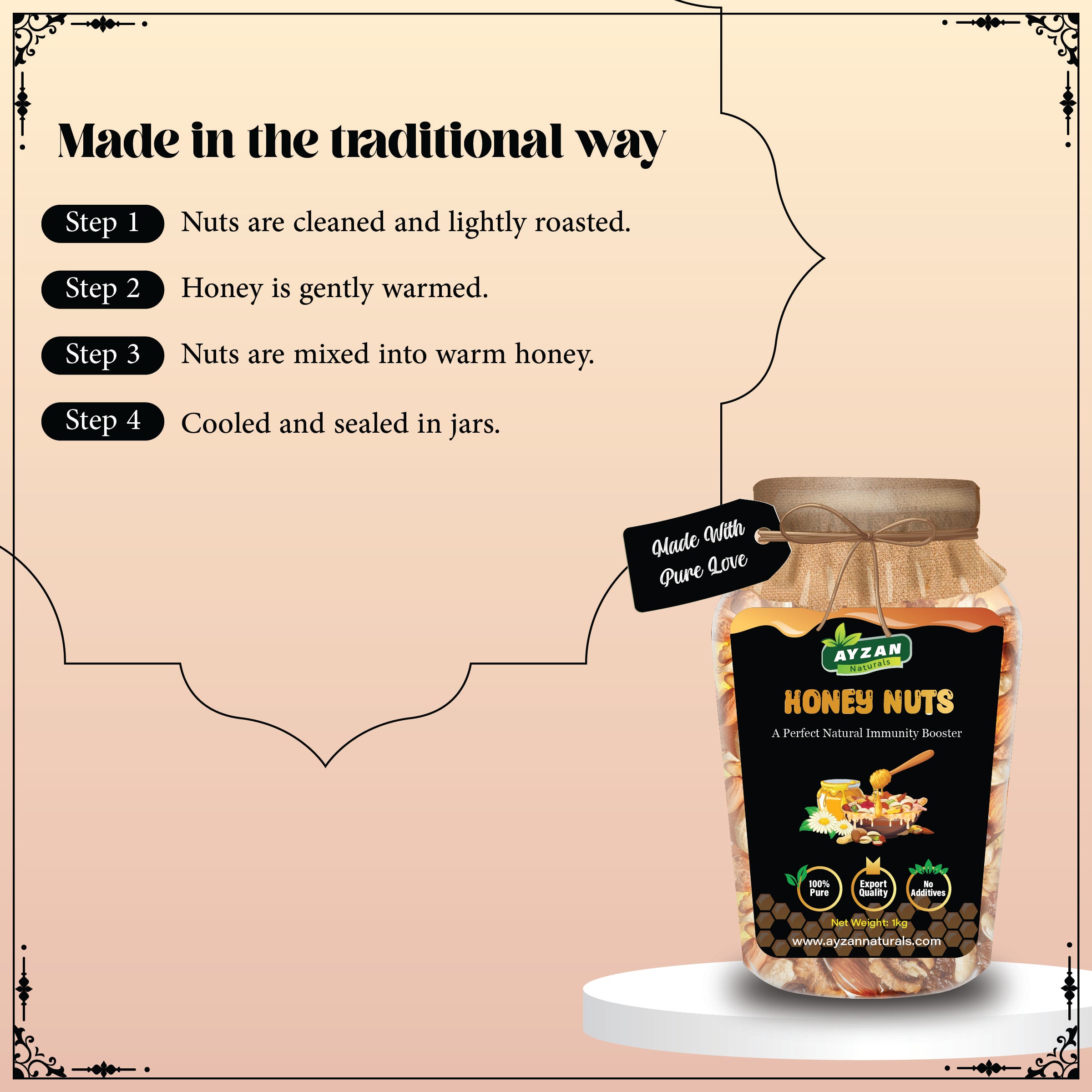 Premium Honey Nuts – Natural Immunity & Energy Booster | 100% Pure