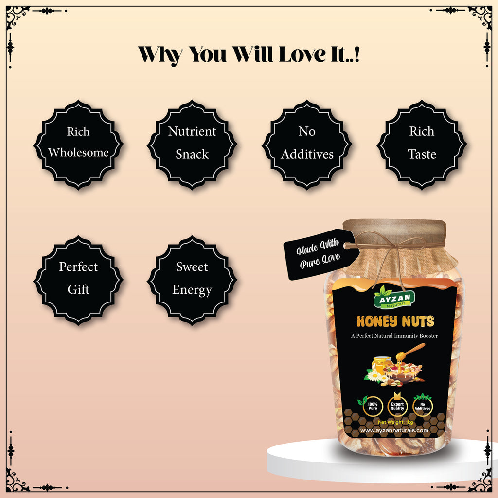 Premium Honey Nuts – Natural Immunity & Energy Booster | 100% Pure