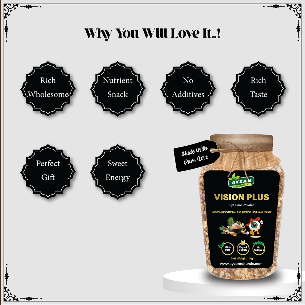 Vision Plus – Premium Organic Eye Care Powder for Sharper, Brighter Vision | 100% Natural